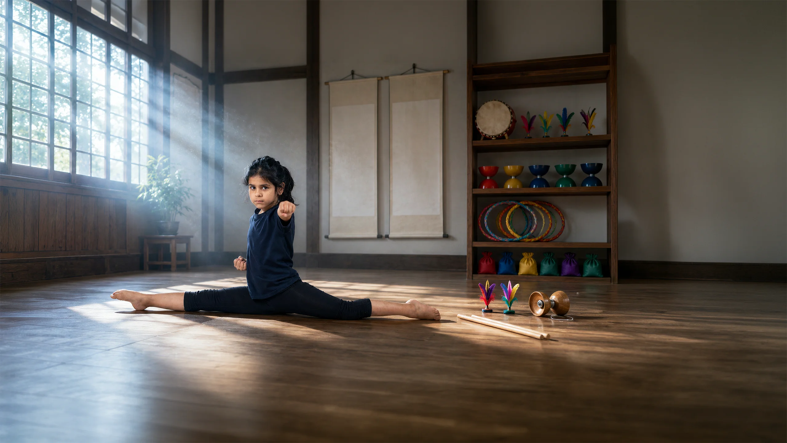Baby Kung Fu — élève en pratique dans la salle