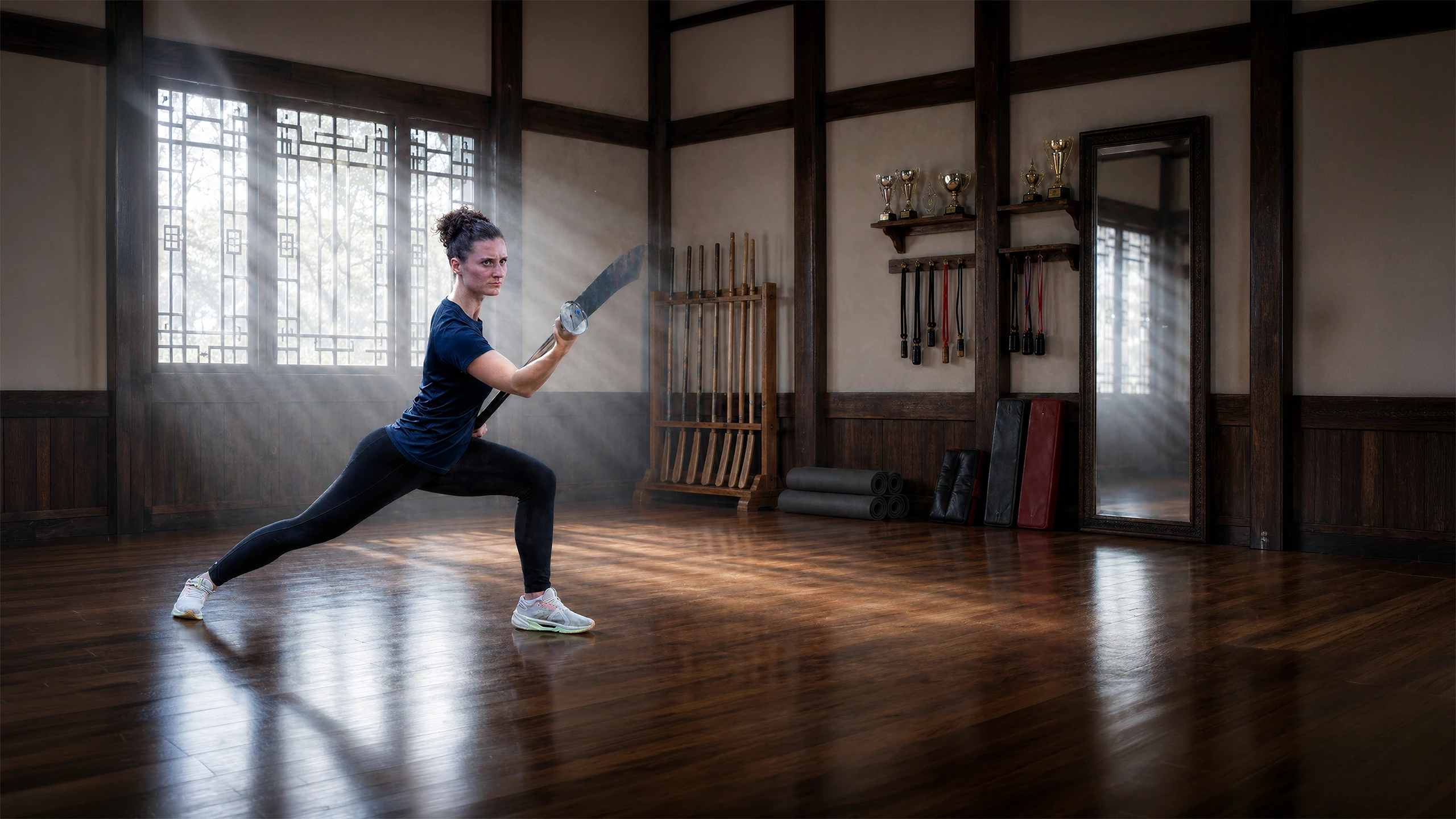 Kung Fu Intensif — pratiquant adulte du parcours Performance dans la salle d'entraînement