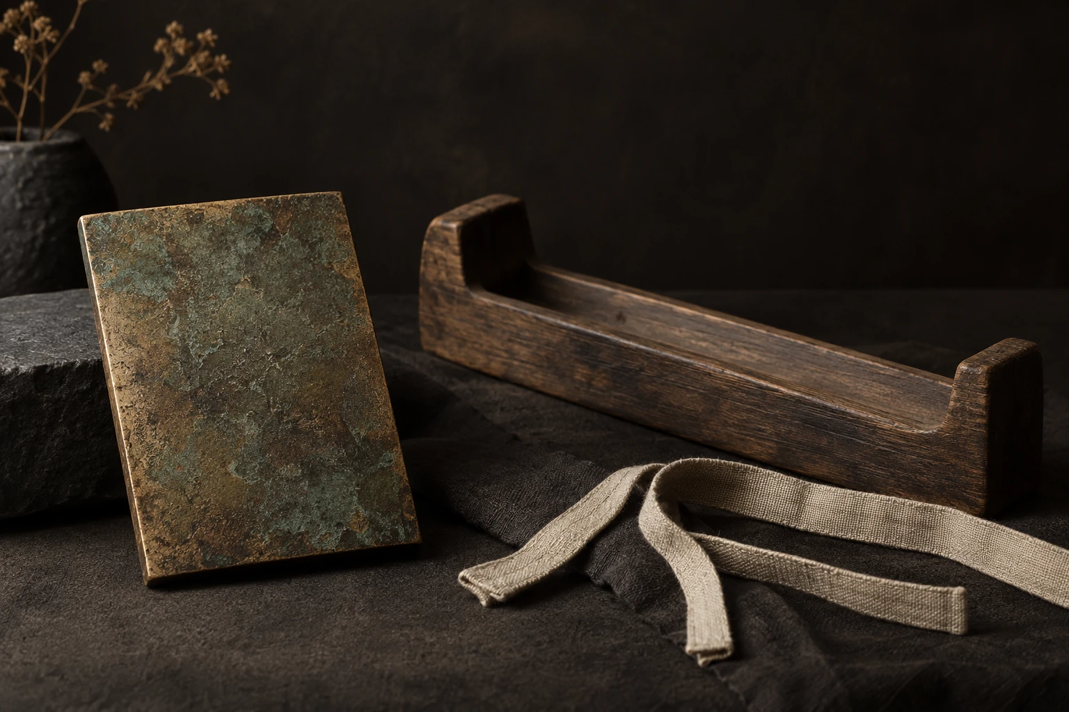 Ce qui reste, ce qui manque — composition éditoriale en matières et objets.