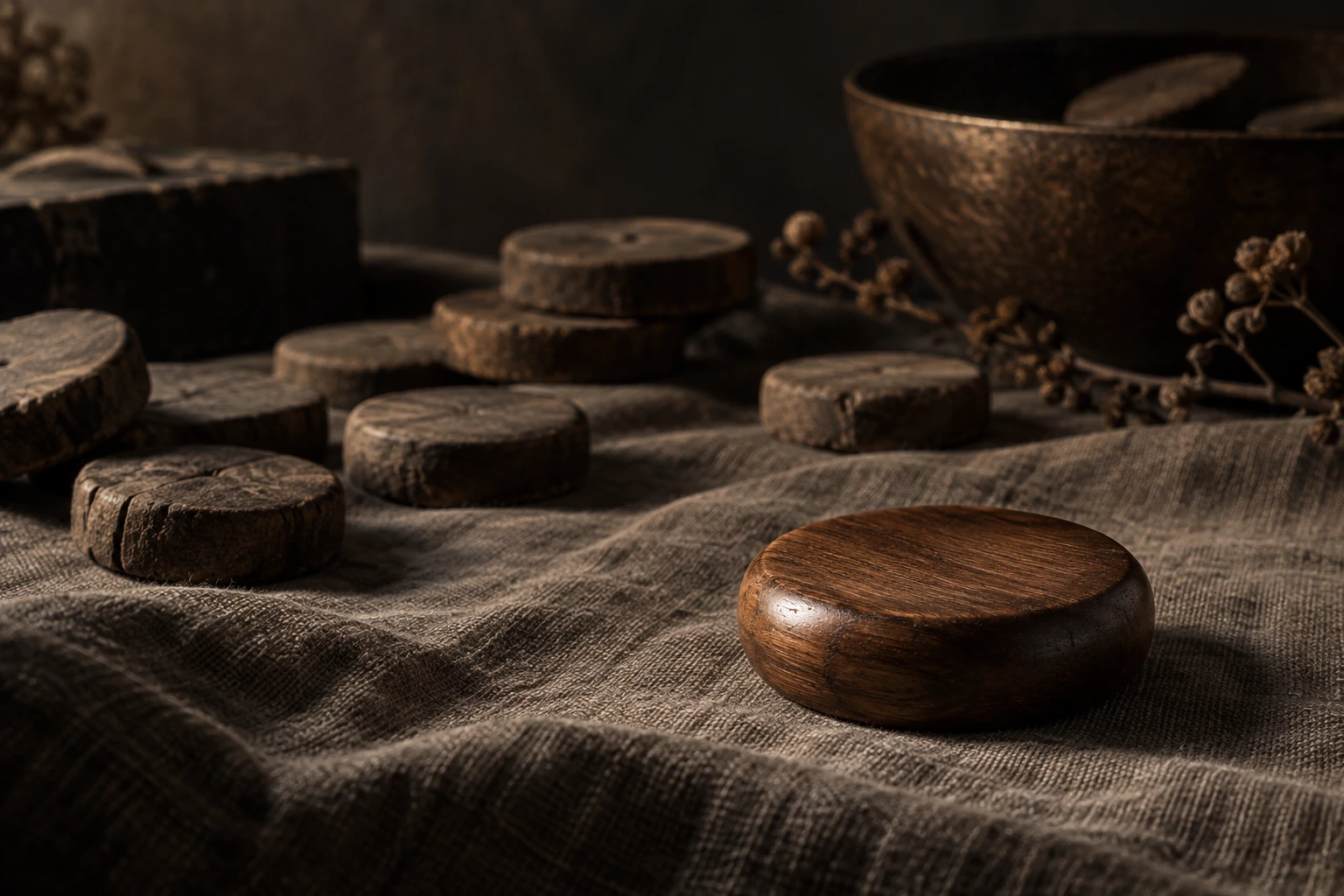 Ce que le récit met en lumière — composition éditoriale en matières et objets.