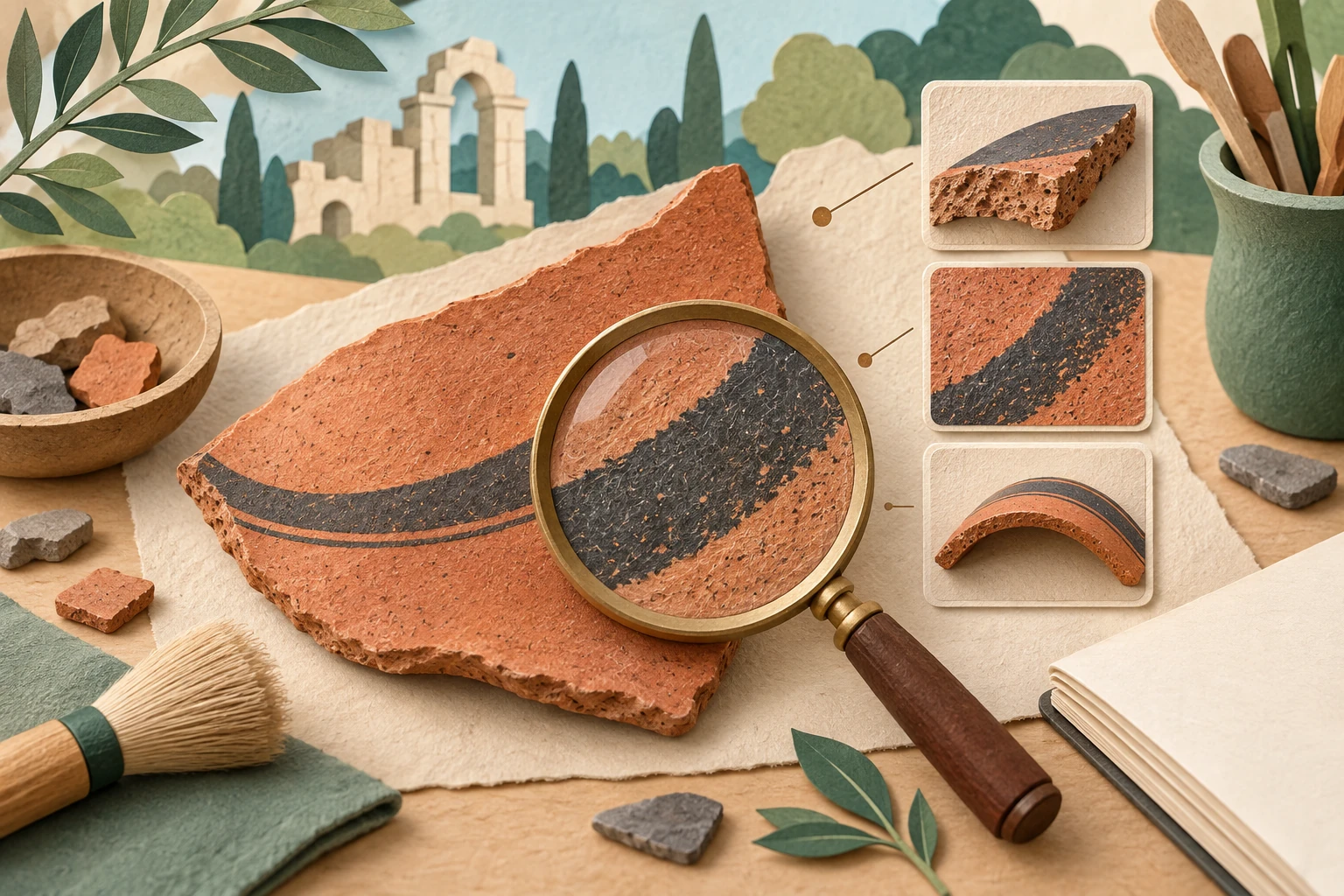 Un fragment, plusieurs indices — illustration en papier découpé.